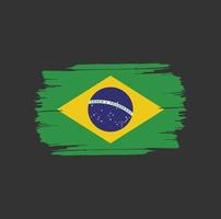 Pinselstriche der brasilianischen Flagge. nationale Landesflagge vektor