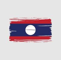 laos flagga penseldrag. National flagga vektor