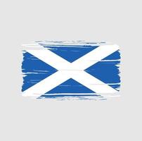 Pinselstrich der schottischen Flagge. Nationalflagge vektor
