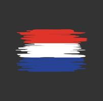 niederländische flagge pinselstriche vektor