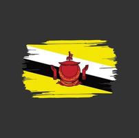 brunei flag pinselstriche. nationale Landesflagge vektor