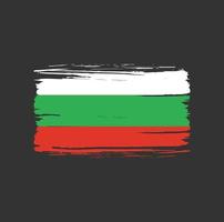 bulgarien flagga penseldrag. National flagga vektor