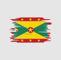 grenada flagga penseldrag vektor