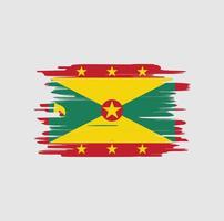 Pinselstriche der Grenada-Flagge vektor