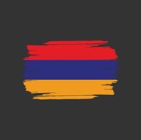 Pinselstriche der armenischen Flagge. nationale Landesflagge vektor