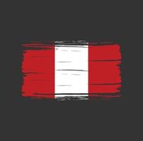 peru flag pinselstrich. Nationalflagge vektor