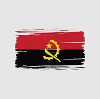 angola flagga penseldrag. National flagga vektor