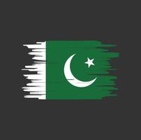 pakistanska flaggan penseldrag vektor
