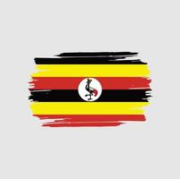 Pinselstriche der Uganda-Flagge. nationale Landesflagge vektor