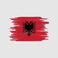 albanische flagge pinselstriche vektor