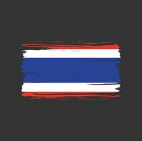 thailands flagga penseldrag. National flagga vektor