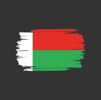 Pinselstriche der Madagaskar-Flagge. nationale Landesflagge vektor