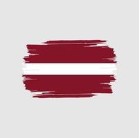 Pinselstriche der lettischen Flagge. nationale Landesflagge vektor