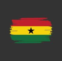 ghana flag pinselstriche. nationale Landesflagge vektor