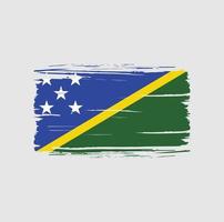 Salomonen Flagge Pinselstrich. Nationalflagge vektor