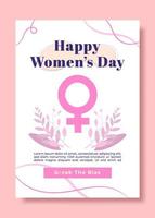 einfaches Plakatdesign zum Frauentag im Naturstil vektor