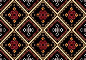 geometrische ethnische orientalische nahtlose Muster traditionelles Design für Hintergrund, Teppich, Tapete, Kleidung, Verpackung, Batik, Stoff, Vektorillustration. Stickerei-Stil. vektor