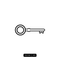 Schlüsselsymbolvektor - Zeichen oder Symbol vektor
