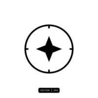kompass ikon vektor - tecken eller symbol