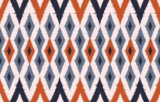 schöne ethnische abstrakte ikat-kunst. nahtloses muster chevron in stammes-, volksstickereiraute und mexikanischem stil. aztekischer geometrischer kunstverzierungsdruck. design für teppich, tapeten, verpackung vektor