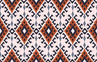 schöne ethnische abstrakte ikat-kunst. nahtloses muster chevron in stammes-, volksstickereiraute und mexikanischem stil. aztekischer geometrischer kunstverzierungsdruck. design für teppich, tapeten, verpackung vektor