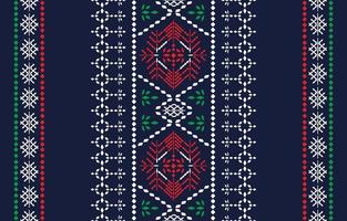 etnisk design ikat pattern.seamless abstrakt mönster i tribal, folklig broderi. Aztekisk geometrisk konst prydnadstryck. design för matta, tapeter, kläder, omslag, tyg, omslag. blå bakgrund vektor