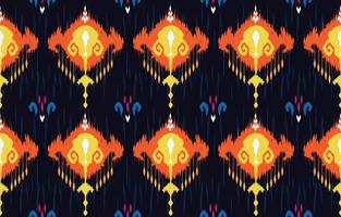 schöne ethnische abstrakte ikat-kunst. nahtloses muster in stammes-, volksstickerei und mexikanischem stil. aztekischer geometrischer kunstornamentdruck.design für teppich, tapete, kleidung, stoff, bezug, textil vektor