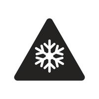 illustration av ett tecken och symbol för snö, kyla, fara, fara, säkerhet och säkerhet. vektor