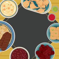 Iftar-Food-Hintergrundvorlage vektor