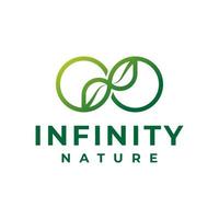 Infinity-Blatt-Logo-Design vektor