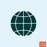 Globe Icon. Jordsymbol minimal design