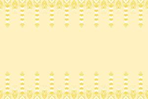 gelbe und weiße Blume auf Elfenbein. geometrisches ethnisches orientalisches Muster traditionelles Design für Hintergrund, Teppich, Tapete, Kleidung, Verpackung, Batik, Stoff, Vektorillustrationsstickereiart vektor