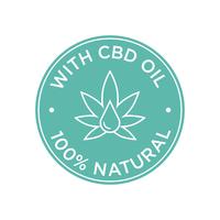 CBD Oil icon. 100 procent naturligt. vektor