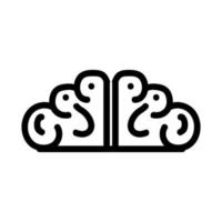 Gehirn-Symbol oder Logo isolierte Zeichen-Symbol-Vektor-Illustration auf weißem Hintergrund vektor