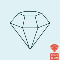 Diamantikonen isolerad vektor
