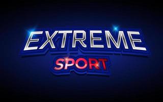 extrem sport 3d redigerbar textstil vektor