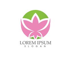 Lotus Flower Sign für Wellness, Spa und Yoga. Vektor-Illustration .. vektor
