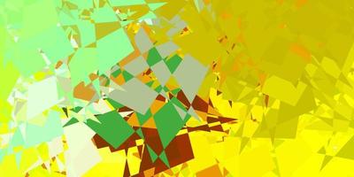 ljusgrön, gul vektormall med abstrakta former. vektor