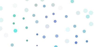 hellblaues Vektorlayout mit schönen Schneeflocken. vektor