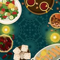 iftar mat bakgrund vektor