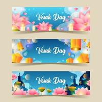 Vesak-Tag-Set-Banner vektor