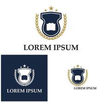 universitetsakademi skola och kurs logotyp designmall vektor