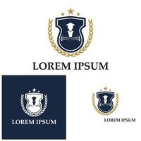 universitetsakademi skola och kurs logotyp designmall vektor