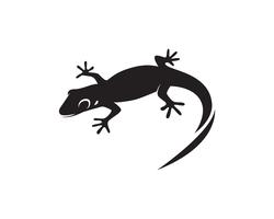 Lizard Chameleon Gecko Silhouette svart vektor 10