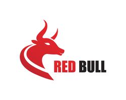 Red Bull-Hornlogo und Symbolschablonenikonen vektor