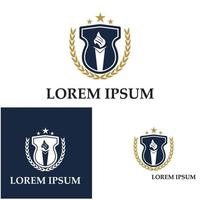 universitetsakademi skola och kurs logotyp designmall vektor