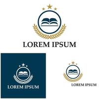 universitetsakademi skola och kurs logotyp designmall vektor