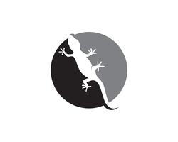 Lizard Chameleon Gecko Silhouette svart vektor 10