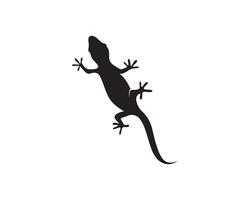 Lizard Chameleon Gecko Silhouette svart vektor 10