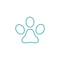 Dog Logo Line design koncept vektor ikon element isolerad